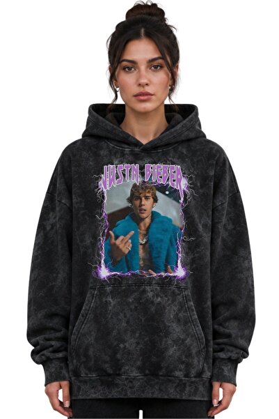 SEVBANO Τζάστιν Μπίμπερ Τραγουδιστής με στάμπα Unisex Oversize Washable Premi...