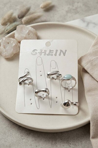 Inure Jewelry Silver Color Brass Bohemian Ring Combination Byk4271