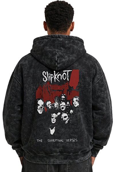 SEVBANO Slipknot Rock Metal Music Band Printed Unisex Oversize Washable Premi...