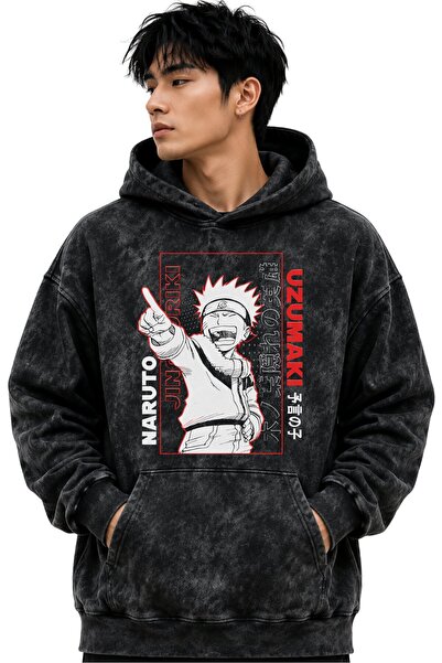 SEVBANO Naruto Uzumaki Jinchuriki Anime Printed Unisex Oversize Washable Prem...