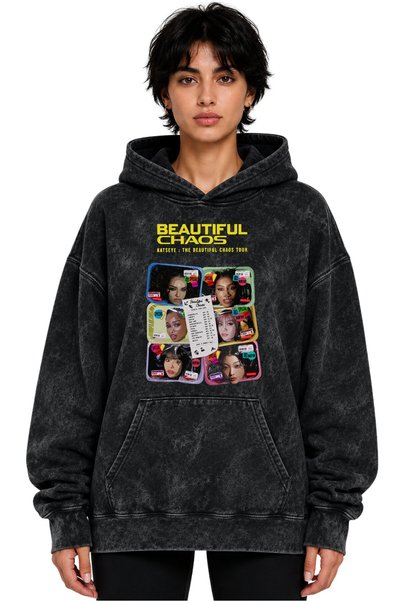 SEVBANO Katseye Beautiful Chaos Kpop Music Group Printed Unisex Oversize Wash...