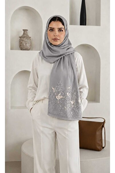 Veil Designer طرحة اوريغامي بوال قماش ياباني بتطريز مختلف علي الطرفين المقاس ...