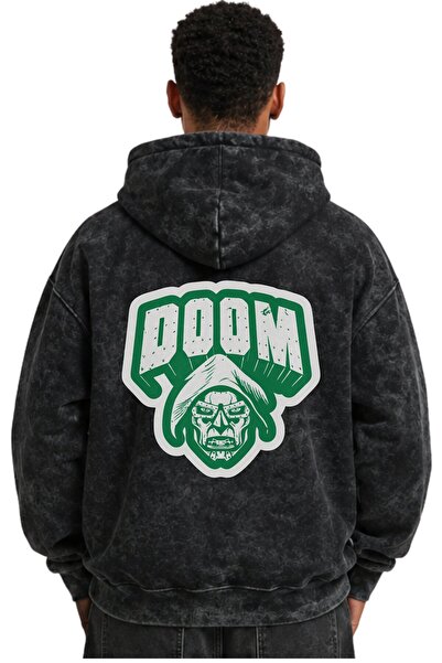 SEVBANO Φούτερ με κουκούλα Doctor Doomsday Film Hero, με στάμπα, unisex, over...