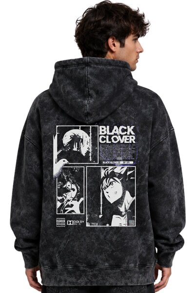 SEVBANO Black Clover anime majica s kapuljačom, unisex, prevelika, premium, p...