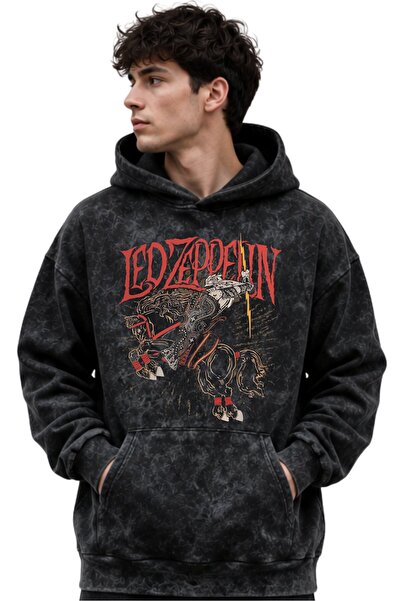 SEVBANO Led Zeppelin Rock Metal Music Band Printed Unisex Oversize Premium Wa...