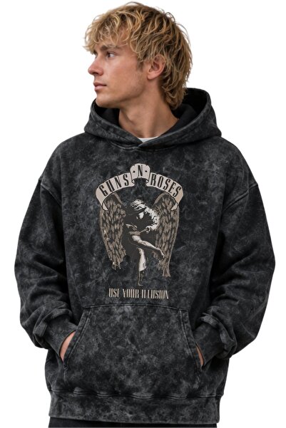SEVBANO Guns N' Roses Rock Metal Music Band Printed Unisex Oversize Washable ...