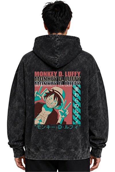 SEVBANO Monkey D. Luffy One Piece Anime Printed Unisex Oversize Premium Washa...