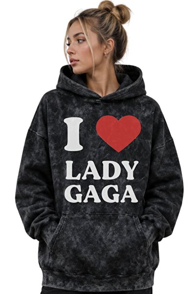 SEVBANO Φούτερ με κουκούλα Lady Gaga Singer με στάμπα, Unisex, Oversize, που ...