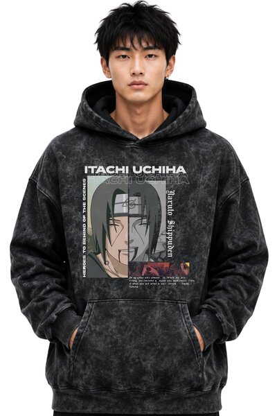 SEVBANO Itachi Uchiha Naruto Anime Printed Unisex Oversize Washable Premium H...
