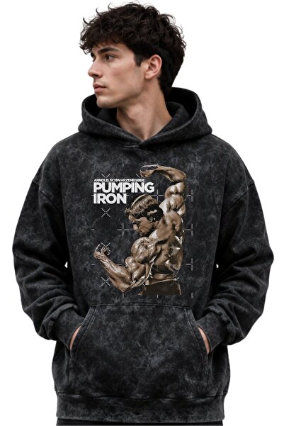 SEVBANO Arnold Pumping Iron Fitness Gym Bodybuilding Printed Unisex Oversize ...