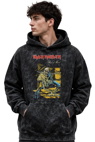 SEVBANO Iron Maiden Ροκ Μέταλ Μουσικό Συγκρότημα με Στάμπα Unisex Oversize Pr...