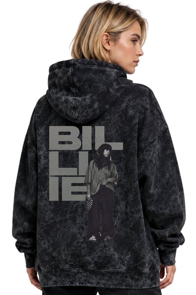 SEVBANO Μπλούζα με κουκούλα Billie Eilish Singer με στάμπα, Unisex, Oversize,...