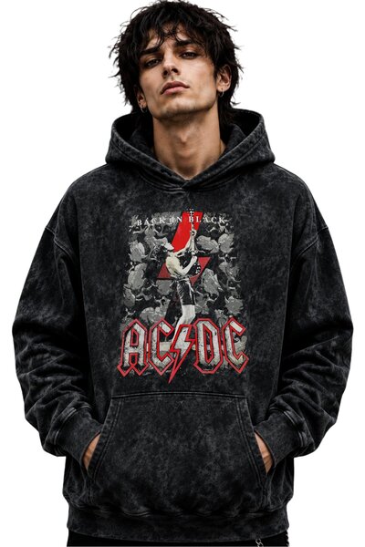 SEVBANO Ac Dc Rock Metal Music Band Printed Unisex Oversize Premium Washable ...