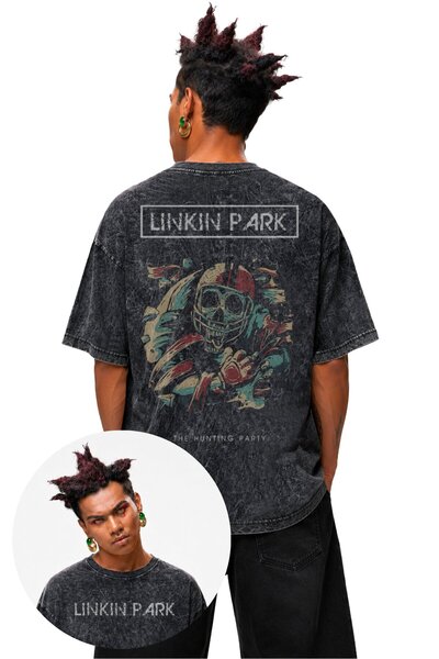 Fuddy Moda Unisex μπλουζάκι Linkin Park The Hunting Party με στάμπα στην πλάτ...