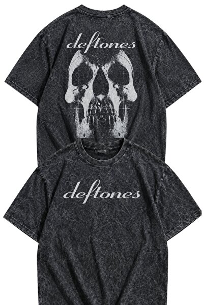Fuddy Moda Μπλουζάκι Unisex με στάμπα κρανίου Deftones, ρετρό μπλουζάκι με θέ...