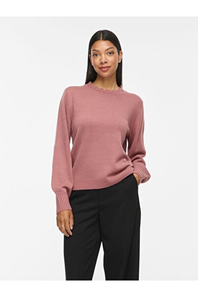 VILA Strickpullover VINOA Stehkragen