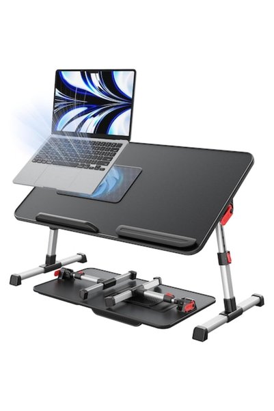 NEXTWAVE ® Foldable Laptop Table, USB Cooling Fan, Adjustable Tilt, Adjustabl...