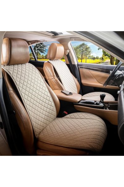 NEXTWAVE Set of 2 front car seat covers, NextWave, universal, anti-slip, beige
