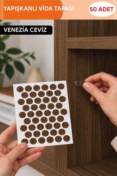 FixCaps YAPIŞKANLI VİDA TAPASI VENEZİA CEVİZ