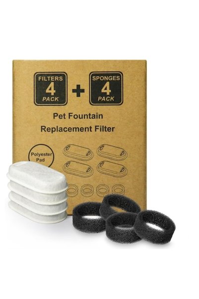 NEXTWAVE Set 4 replacement filters for cat and dog water fountain NextWave®️ ...
