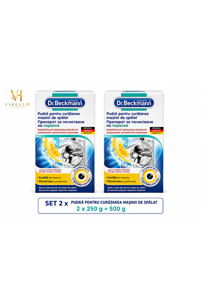 Dr. Beckman Set 2 x Dr. Beckmann Pudră pentru Curățarea Mașinii de Spălat, cu...