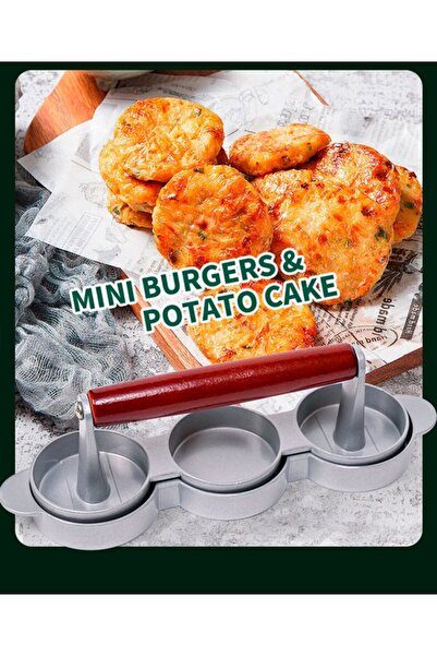 Morvena Picks Formă 3-în-1 pentru mini burgeri - Formă pentru chiftele de câr...