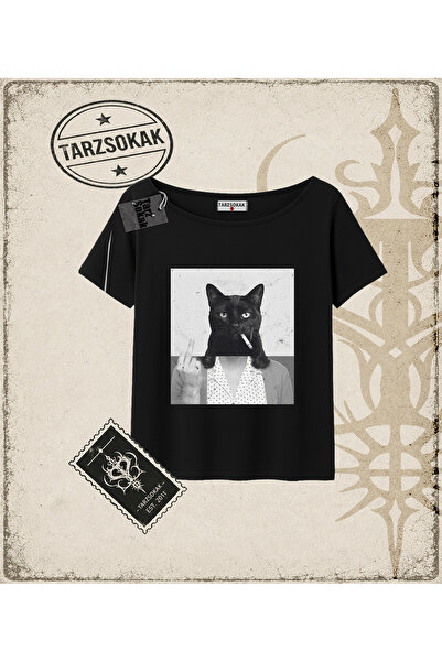 Tarzsokak Gotička i grunge ulična odjeća CATWOMAN majica sa lađastim izrezom