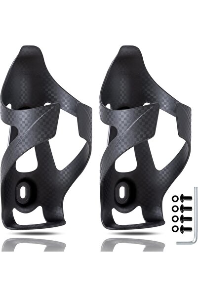 Morvena Picks Suport bidon din fibră de carbon, 2 piese – 70-74 mm – Negru ma...