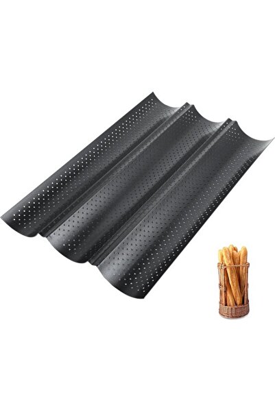Morvena Picks Tavă pentru copt baghete - Perfectă pentru copt baghete crocant...
