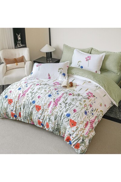 JOJO HOME Double Duvet Cover Set set, 6 pieces, bed sheet 245x250cm, with Pri...