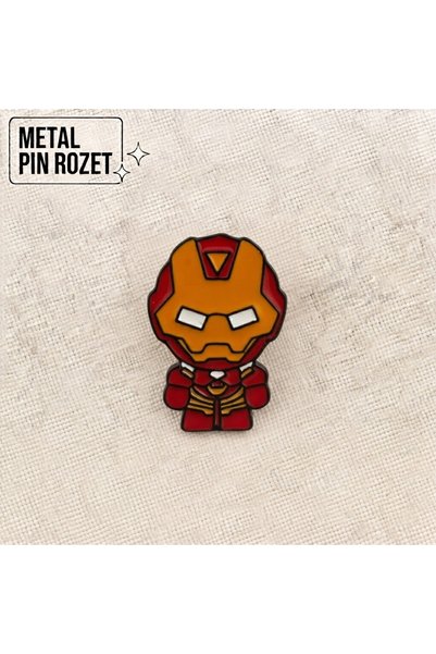 DREAMIOGIFTANDBOX Iron Man iron Metal Pin Rozet Karakter Figürlü Çanta Ceket ...