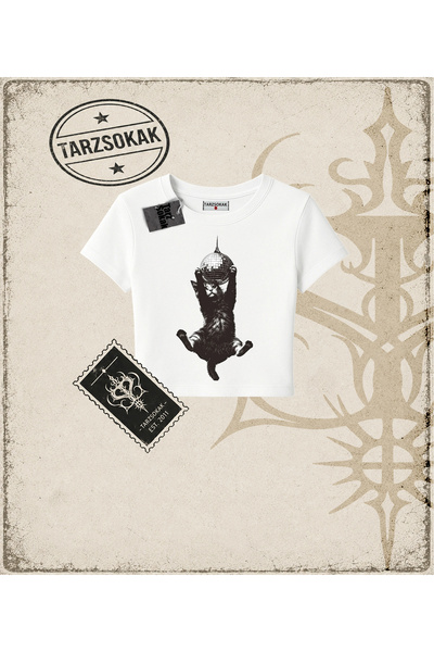 Tarzsokak Gothic & Grunge ULIČNA ODEĆA MAČKA RETRO (6) Dječja majica
