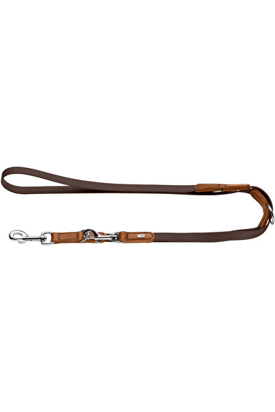 Hunter Köpek Gezdirme Kayışı BioThane® x leather Kahve Taba