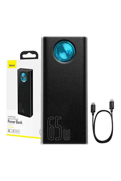 Baseus Εξωτερική μπαταρία Amblight 30000mAh, 4xUSB, USB-C, 65W (μαύρο)