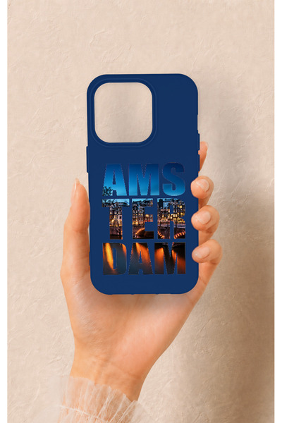 Vip Case iPhone 14 Pro Compatible Amsterdam Patterned Silicone Case