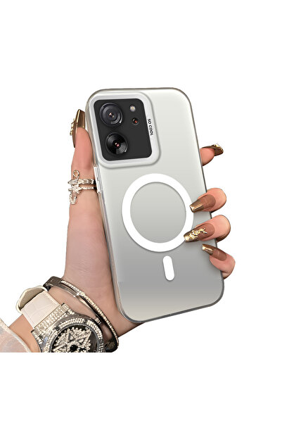 PATTERNOVA Mi 13T Pro/Mi 13T Uyumlu Minimal Şık Düz Desen Telefon Kılıfı, Şok...