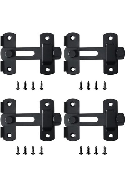Morvena Picks Set de 4 piese din oțel inoxidabil negru, 100x70mm, 180 °   Șur...