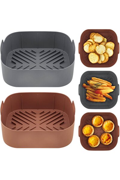 Morvena Picks Covorașe pătrate din silicon pentru friteuza cu aer cald, 8,2 i...