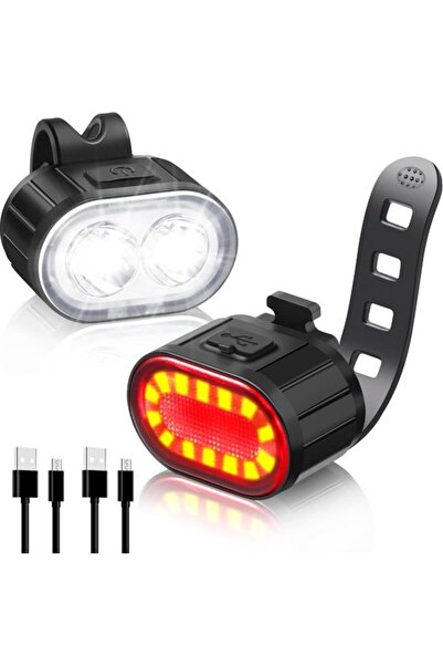Morvena Picks Kit lumini LED pentru bicicletă - Lumini față și spate - Ciclis...