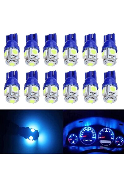Morvena Picks 12 Becuri LED de înlocuire, albastru gheață - 194 T10 168 2825 ...