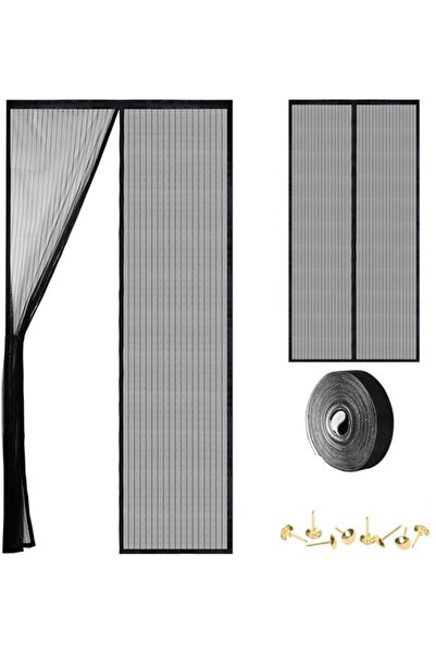 Morvena Picks 110x210 cm Perdea magnetică neagră anti-insecte pentru ușă, făr...