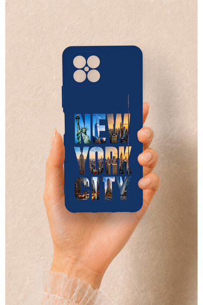 Vip Case Omix X600 Compatible New York City Patterned Silicone Case