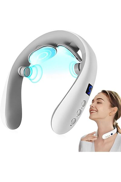 Morvena Picks Masajor termic pentru gât - Masajor electric cu impulsuri pentr...