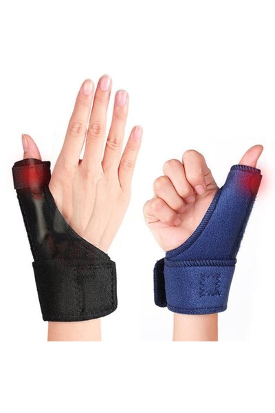 Morvena Picks Set de 2 atele pentru degetul mare – Negru pentru mâna stângă, ...