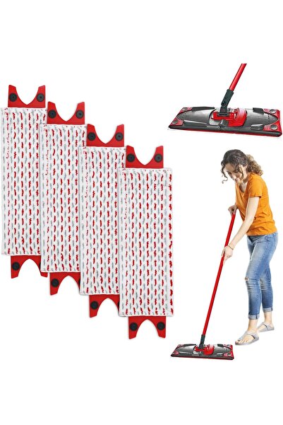 Morvena Picks Set de 4 capete de mop de înlocuire compatibile cu Vileda 1-2 S...