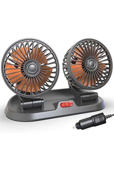 Morvena Picks Ventilator auto dublu - 24V - Motor fără perii - 2 viteze - 360...