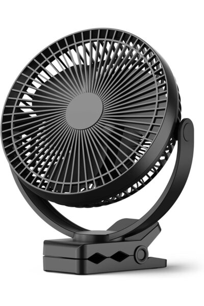 Morvena Picks Ventilator reîncărcabil cu clemă - 3 viteze, 360 °   Reglabil, ...