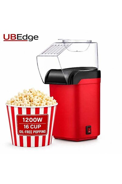 UBEDGE Hot Air Popcorn Maker 1200W - 16-Cup Electric Popcorn Machine with Mea...