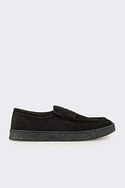 Elle Shoes Siyah Deri Erkek Günlük Ayakkabı
