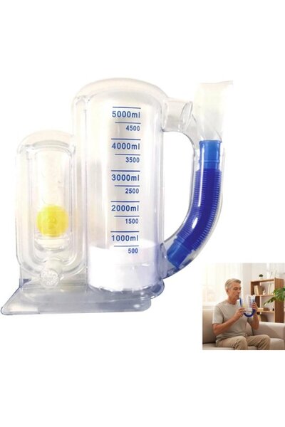 Morvena Picks Spirometru inspirator de 5000 ml - antrenor pulmonar - antrenor...